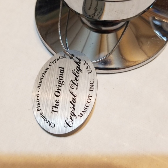 Angel & Heart Chrome Plated with Austrian Crystals - Picture 2 of 3